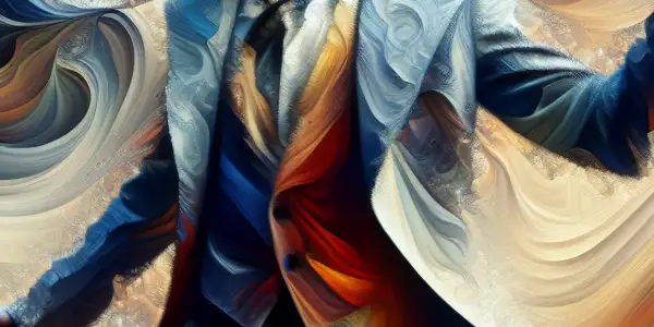 A dynamic portrayal of Kato Takashi, embodying sensuality and mastery in an abstract, passionate setting.