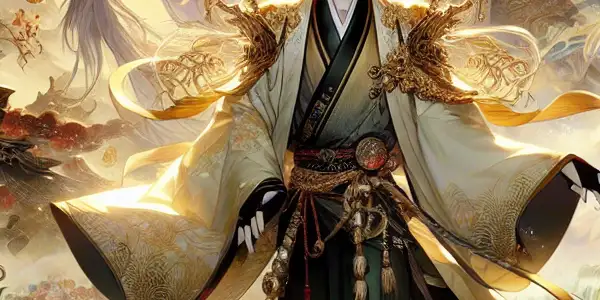 A charismatic protagonist navigates a vibrant, surreal landscape filled with mythical creatures and playful adventure.