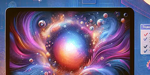 A modern computer desk setup illustrating a safe and secure browsing experience for adult content.